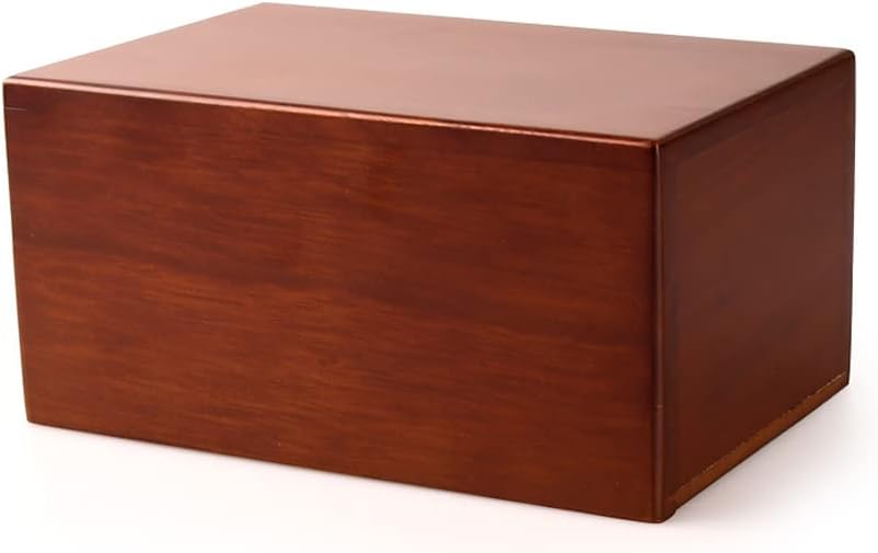 PCS Pet Crematory Supplies Wooden Cremation Urn top angle perspective