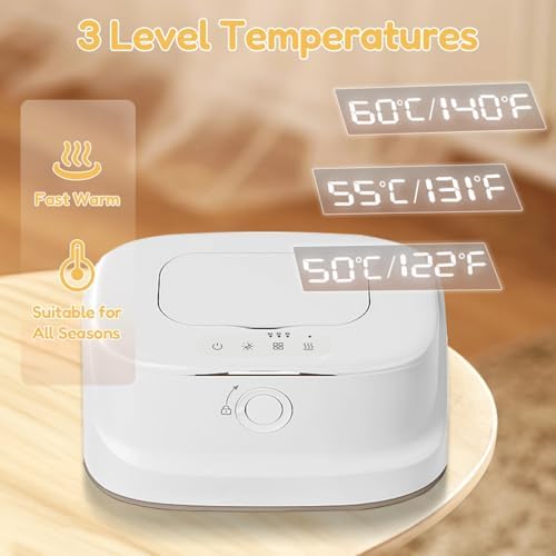 Baby Wipe Warmer with Night Light,Innovative Spring Design,Baby Wet Wipes Dispenser for Large Wipes,Wipes Warmer for Newborn Baby,Temperature Display,3 Modes of Temperature Heating Control - Image 4
