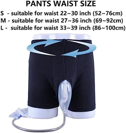 Close up of the wearable silicone funnel and catheter connection system.