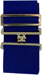 Red elastic horse surcingle displayed for equine blanket stability