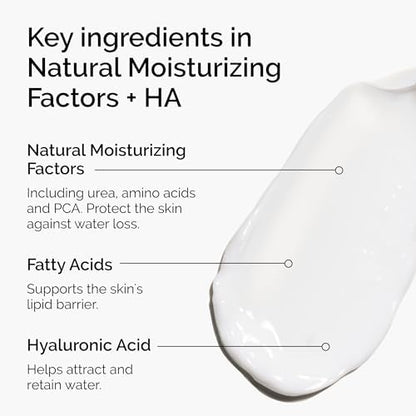Lightweight moisturizer with hyaluronic acid for skin barrier support