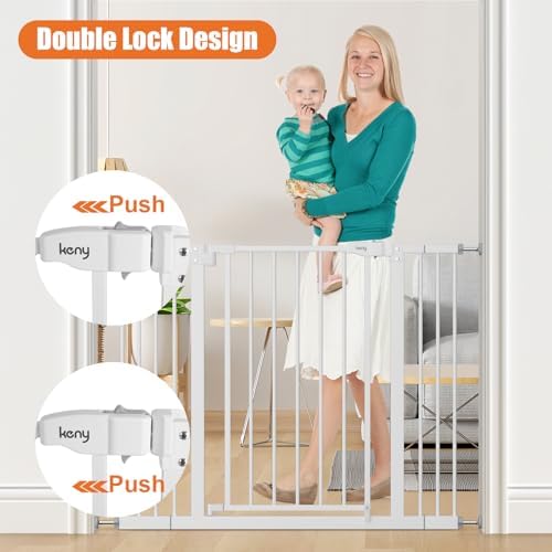 Keny walk through safety gate showing two way opening feature