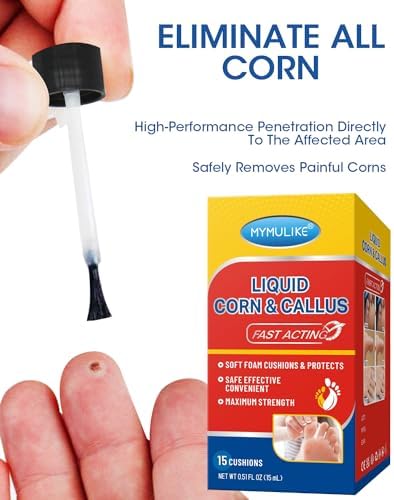 Precise applicator brush detail for MYMULIKE foot corn treatment