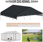 Durable UV resistant black dog run cover setup details