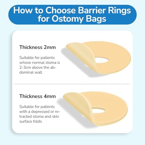 Heagimed ten piece ostomy barrier ring box contents displayed clearly