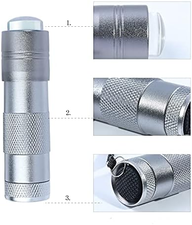 Compact silver UV nail lamp for travel