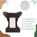 Stack of Kawigo natural bamboo diaper liner sheets