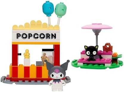 Close up view of the interactive push button popcorn popping mechanism
