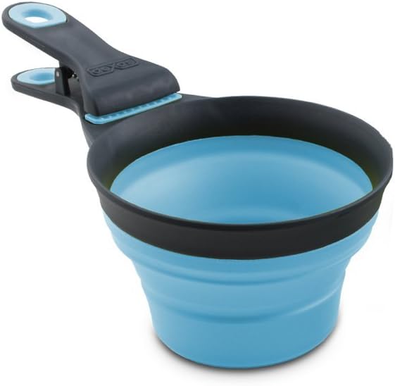Dexas Popware for Pets Collapsible Klip Scoop, 3-in-1 Pet Food Scoop, Measuring Cup and Bag Clip, 1/2 Cup Capacity, Pro Blue - Image 13