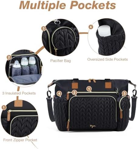 Back luggage sleeve feature on Tonyeee travel diaper bag