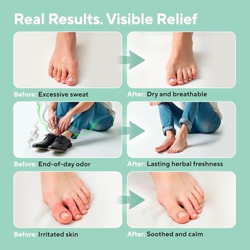 Non-sticky herbal foot spray for active lifestyles and athlete foot care.