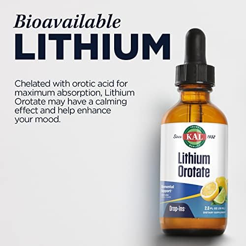 Authentic imported KAL lithium orotate 2 fluid ounce bottle nutritional facts