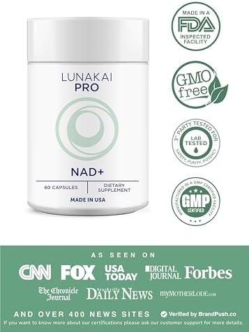Side view of Lunakai Pro 60 count cellular health capsules