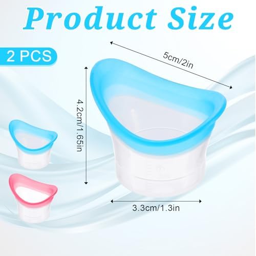 Silicone eye wash bath kit showing the ergonomic soft rim for a leak-proof seal.