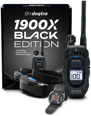 Dogtra professional dog training collar matte black sleek transmitter showcasing correction dial