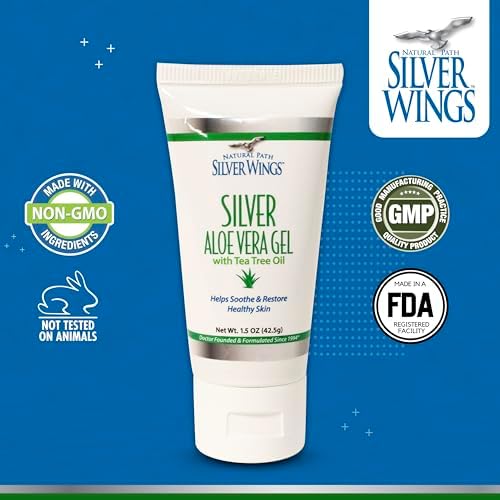 Natural Path Silver Wings 200ppm silver gel with tea tree oil ingredient details label