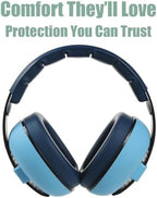 Side view of baby ear defenders showing adjustable headband