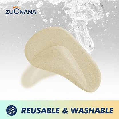 Close up of ZUCNANA gel insole texture and adhesive backing for foot care