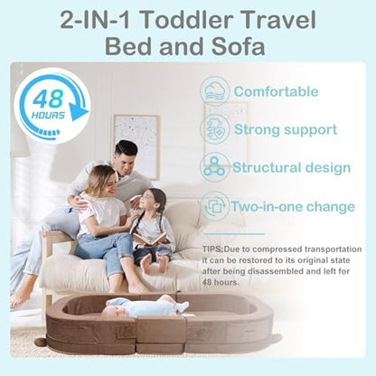 Angelbecke bear-shaped travel cot with removable pillow side view