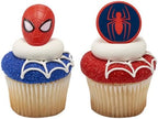 Officially licensed Spider-Man cupcake decorations packaging