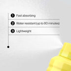 Lightweight fast-absorbing spray sunscreen for face and body coverage