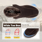 FitVille extra wide diabetic winter boots warm plush interior lining view