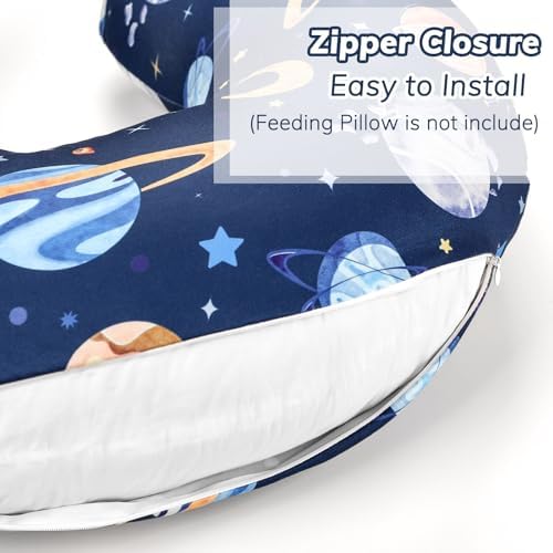 Pea Pod nursing pillow cover showing the hidden zipper feature