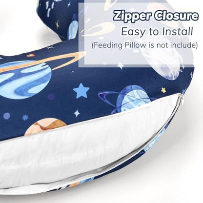 Pea Pod nursing pillow cover showing the hidden zipper feature