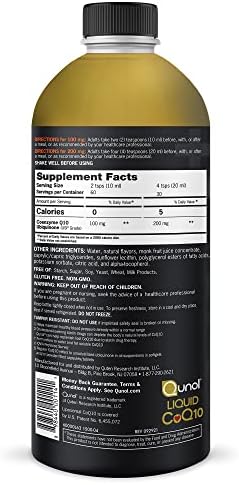 Qunol Liquid CoQ10 full bottle layout against a clean background