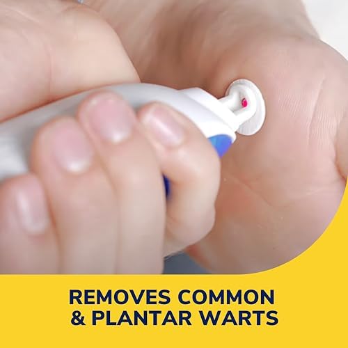 Precision spray nozzle of Dr. Scholl's wart remover for targeted application.