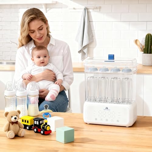 MammyBunny sterilizer showing dual-layer storage configuration