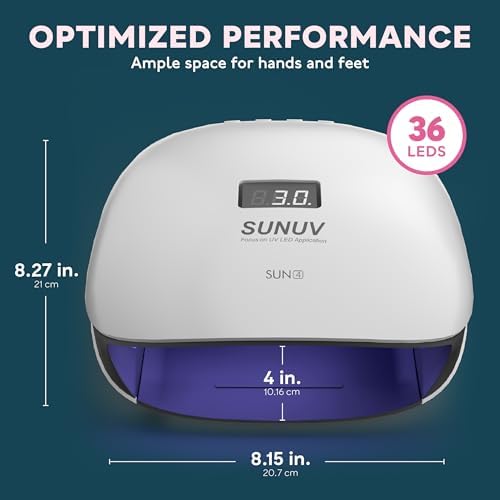SUNUV nail dryer with removable base for pedicures