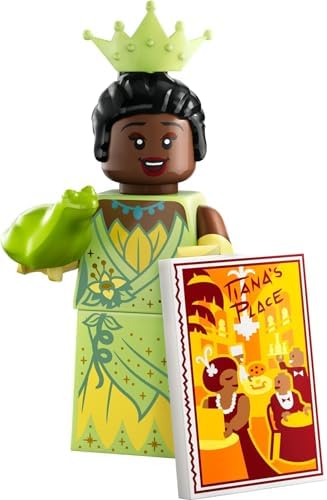 Close up view of the premium printed detailing on Disney buildable minifigures