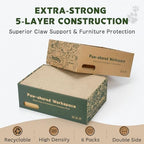 Durable reversible corrugated cardboard cat scratching board texture detail close up