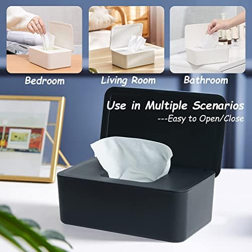 Seposeve refillable wipe holder open lid