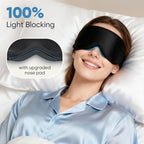 Side profile of Azang memory foam sleep mask showing 3D eye contour