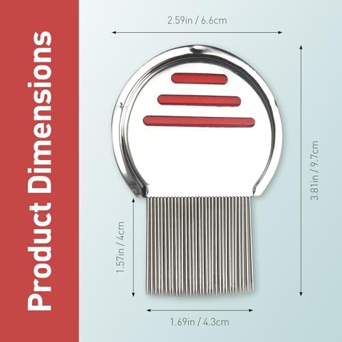 Two pack of professional metal nit combs for head lice treatment.