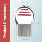 Two pack of professional metal nit combs for head lice treatment.