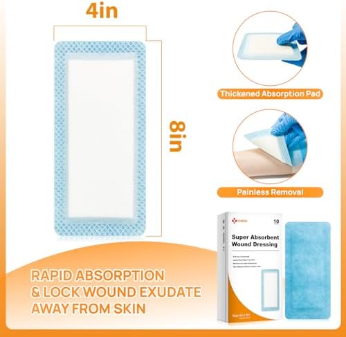 Carbou sterile non adhesive wound care bandage sheets displayed individually for medical first aid.