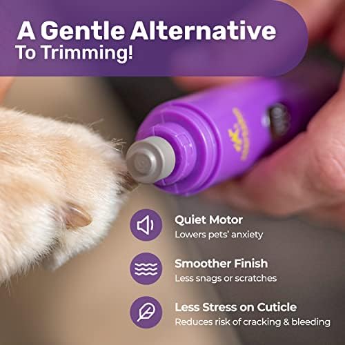 Hertzko rechargeable pet trimmer showing diamond stone grinding bit