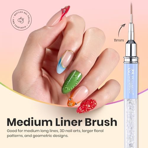 Five sizes of Beetles nail art liner pens for manicure design