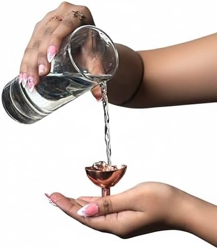 Pure copper eye cup for Netra Sudhhi treatment showing ergonomic rim