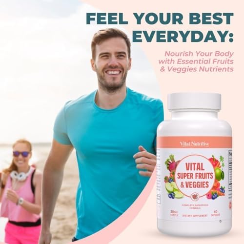 Vital Nutritive 2 in 1 formula capsule bottle side angle view