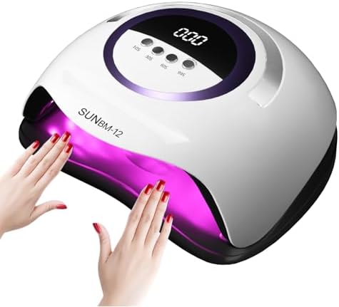 DMJWAN 300W nail dryer showing 72 beads layout inside