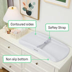 Ingenuity waterproof EVA foam changing pad angled view