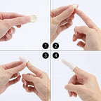 Disposable finger covers spread out to show the 300 count bulk supply