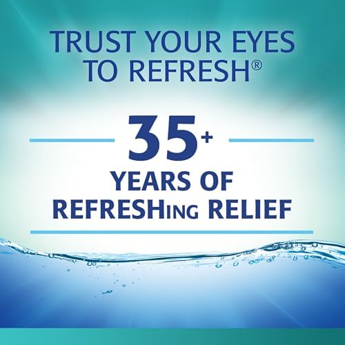 Side view of Refresh Digital eye drops packaging with drug facts and ingredients.
