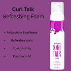 Close up of the product packaging emphasizing the silicone free and sulfate free callouts.