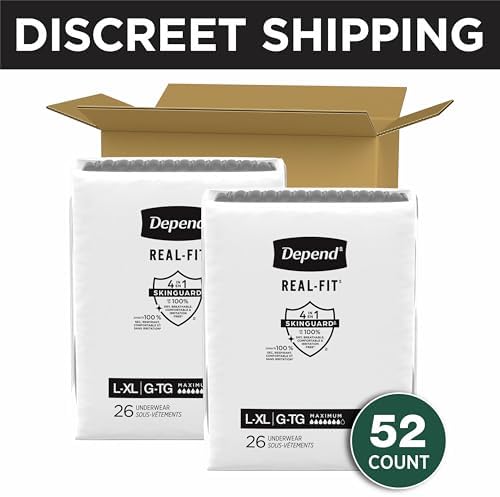Depend adult disposable underwear for men black color premium fit