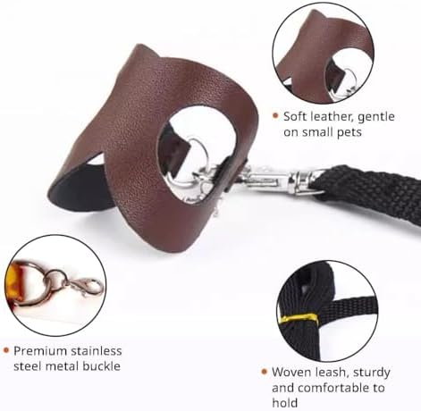 Small animal harness with anti-bite stainless steel connectors